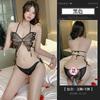 Sexy Female mesh perspective free pure desire lace-up set three-point uniform cute sexy underwear butterfly