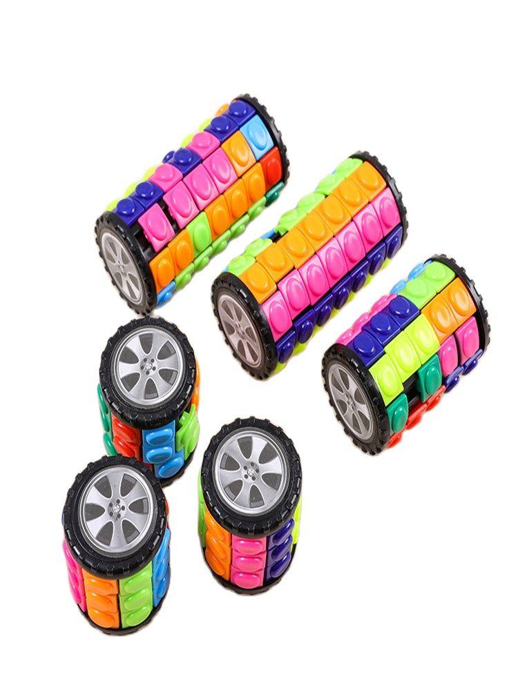 Creative 3D Interest Rotating Sliding Magic Cube Color Desk  Decompression Puzzle  Child Puzzle Toy Parent-Child Prop Gift