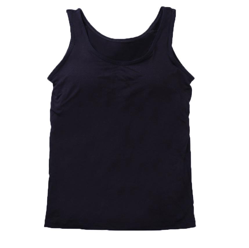 Damen Modal Gepolstertes Sport Yoga Tank Top mit Fixierten Cups - Erhältlich in 6 Größen & 6 Farben.