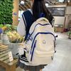 Korean & Japanese Style Versatile Nylon Backpack, Large Capacity College & Middle School Bookbag for Women