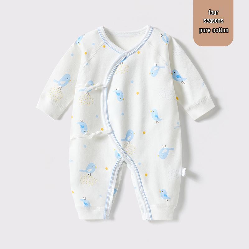

Baby Bodysuit: Four Seasons Butterfly Print, Newborn Pure Cotton, Tagless Crawling Suit with Double Snap. 73cm (Height 66-73cm, Weight 7.2-9KG)