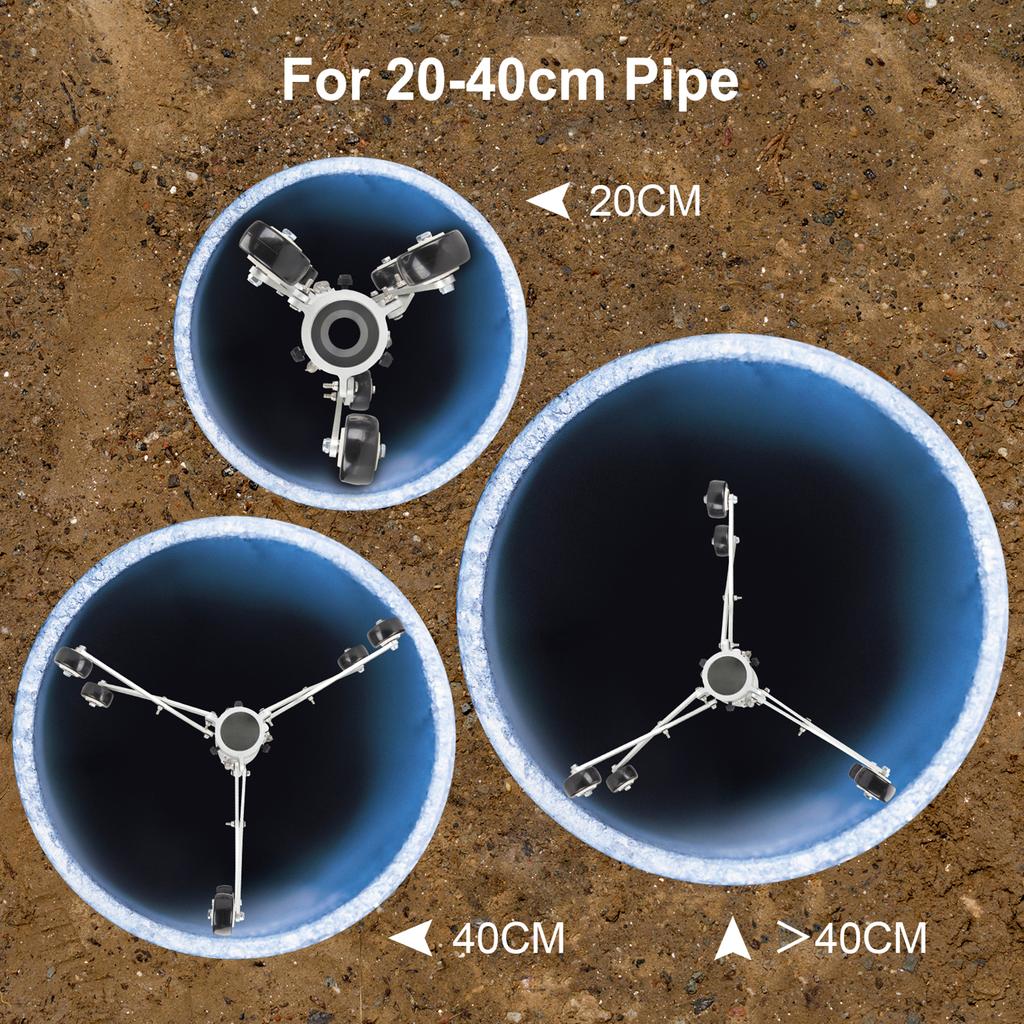Erweiterbare Pipeline-Kanalinspektionskamera   Räder für 23mm Celsius 50mm Abwasserrohr-Inspektionskamera für 20-40cm Rohre
