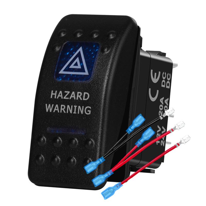 12v/24v Blue Led Light 5 Pin On Off SPST Rocker Switch 7 Pin On Off On ARB Carling Style Car Boat Waterproof Pump Push Switch