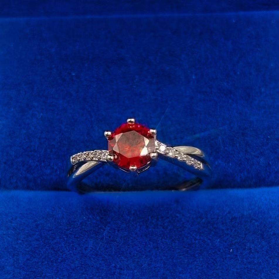 The Same Six-Claw Twisted Wall Ring, Imitation Diamond Ring, Live Adjustable Versatile High-Texture Ring.