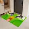 app D-Duolingo Floor Mat Flannel Door Mat Non-Slip Absorbent Washable Indoor Home Rug