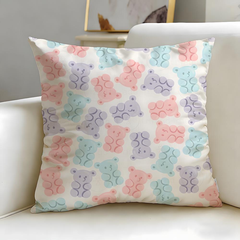 Floral Texture Cushion Cover Soft EasyWash Pillow Case Versatile for Couch Bed Travel and Office