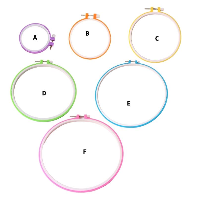 10 Pcs Embroidery Frame Round Embroidery Hoop Crosses Stitching Hoop Adjustable Embroidery Hoop for Craft Project