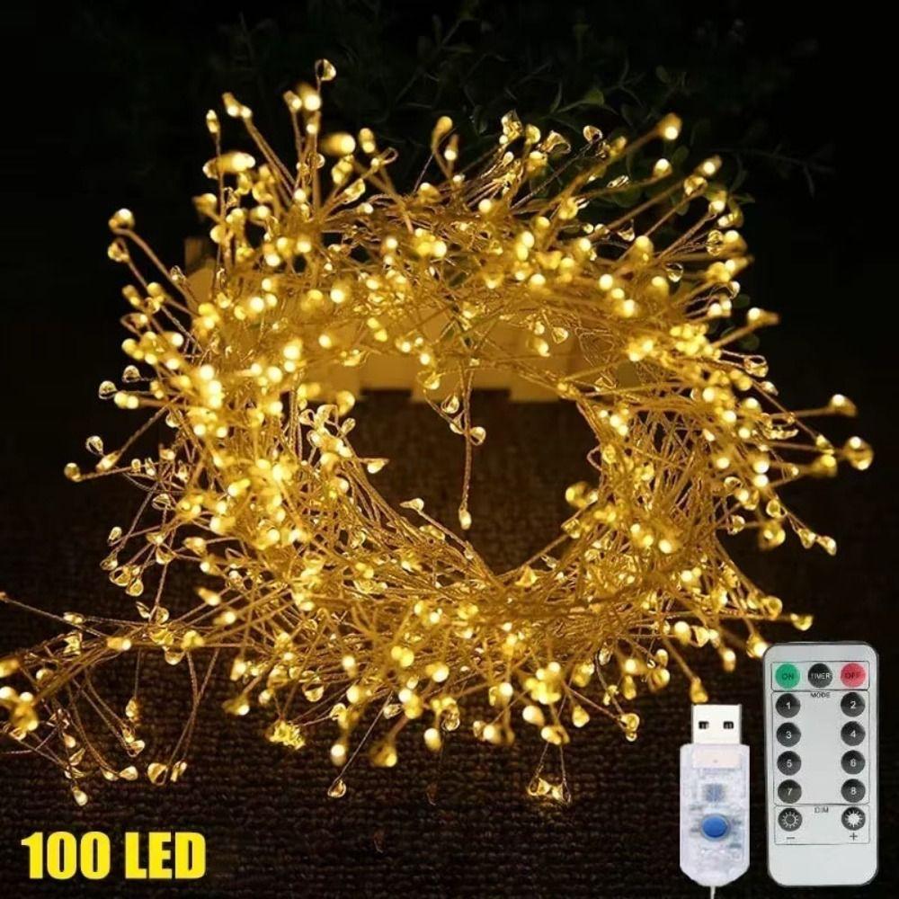 Warm /White/Colorful USB LED String Lights Energy Efficient Waterproof Remote Control Garland Small Colored Dimmable