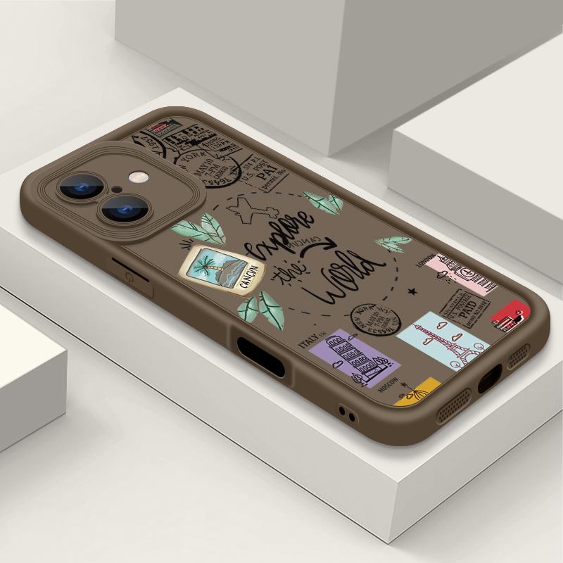 Signboard Print Matte Case For iPhone 16 Pro Max 15 Plus 14 Pro 13 12 11 XS XR 8 7 Shockproof TPU Soft Phone Cover Shell