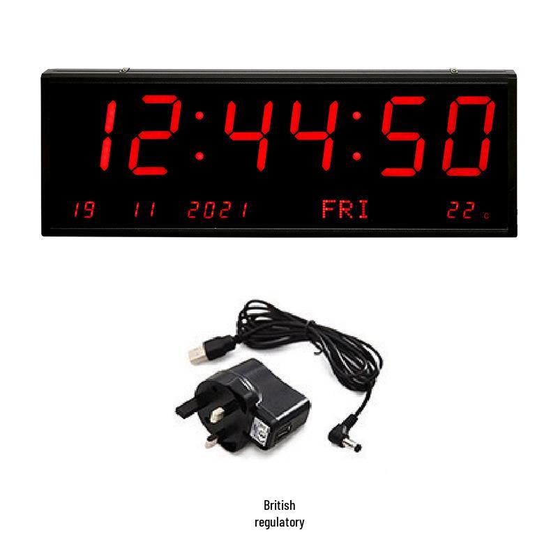 Perpetual LED Digital Wall Clock with Silent Timekeeping and Night Light for Home and Bedroom Use