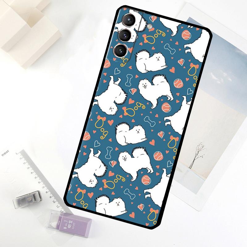Japanese Spitz Dog Phone Case For Samsung Galaxy S25 FE S20 FE S21 S22 S23 S24 S25 S26 Ultra S10 S25 Plus Cover