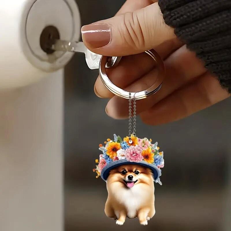 Car Unique Acrylic Pendant Colorful Cartoon Design Perfect For Decoration Holiday
