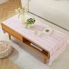 Nordic Home Modern Cotton Linen Rectangular Tablecloth With Non Slip Back For Living Room Decor
