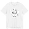 Lustiges Minimalistisches Hundedruck T-Shirt Wounisex Niedliches Cartoon Linienkunst Grafik T-Shirt Lässig Locker Kurzarm Koreanischer Stil T-Shirt Oberteile
