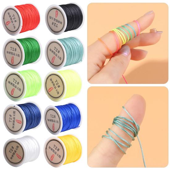 1 Roll 0.8mm Waxed Cord Vibrant Color Easy for Weaving Acrylic Fiber Necklace Bracelet Beading String Jewelry Making Tools