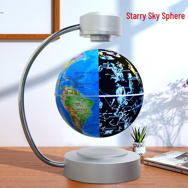 6-Inch Self-Rotating Magnetic Levitating Globe: Luminous Home Decor Gift