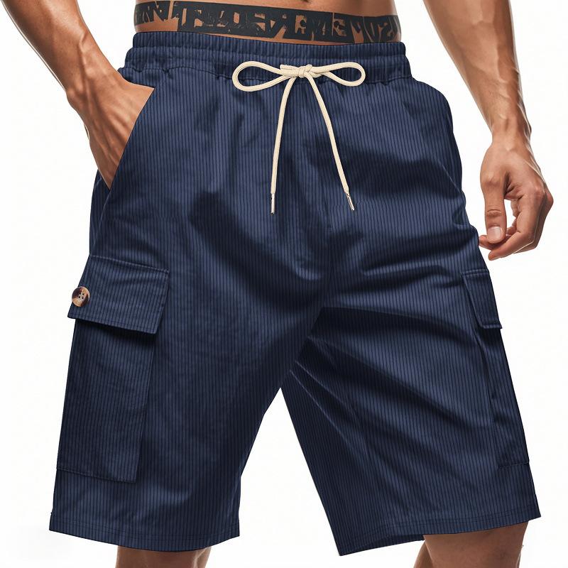 Fashion Men's Work Trousers Summer Men's Bamboo Linen Beach Casual Shorts