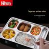 HPMILY 304 Stainless Steel 5-Compartment Lunch Tray