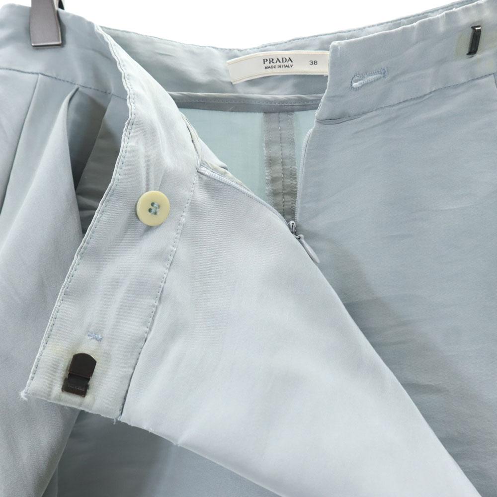 PRADA Made in Italy Silk Blend Wrap Shorts 38 Blue Women Used