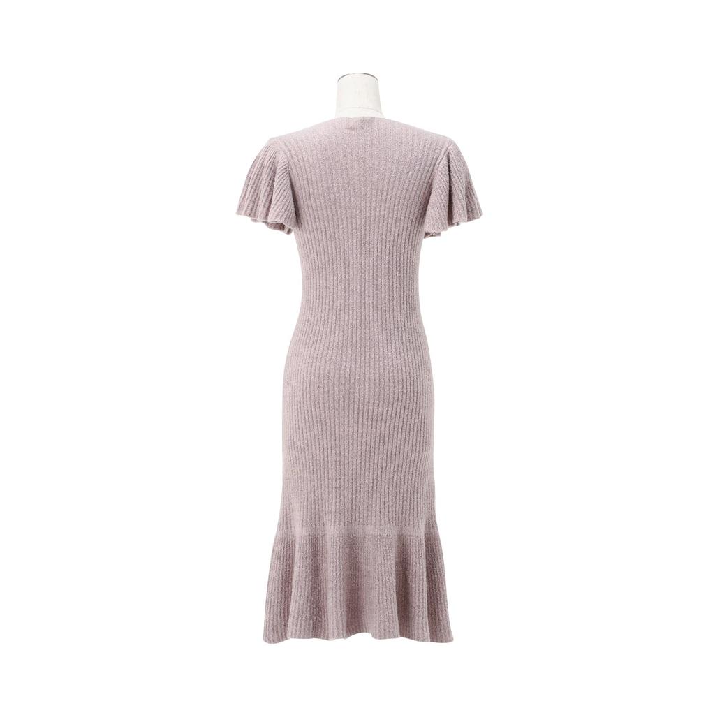Francfranc Moist Feather Knit Glitter 2025 Relaxed Knit Dress Dress, Pink, Model,