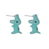 1pair Animal Cartoon Stud Earring For Women Cute Dinosaur Little Dog Whale Clay Bite Ear Jewelry Funny Gifts Fashion
