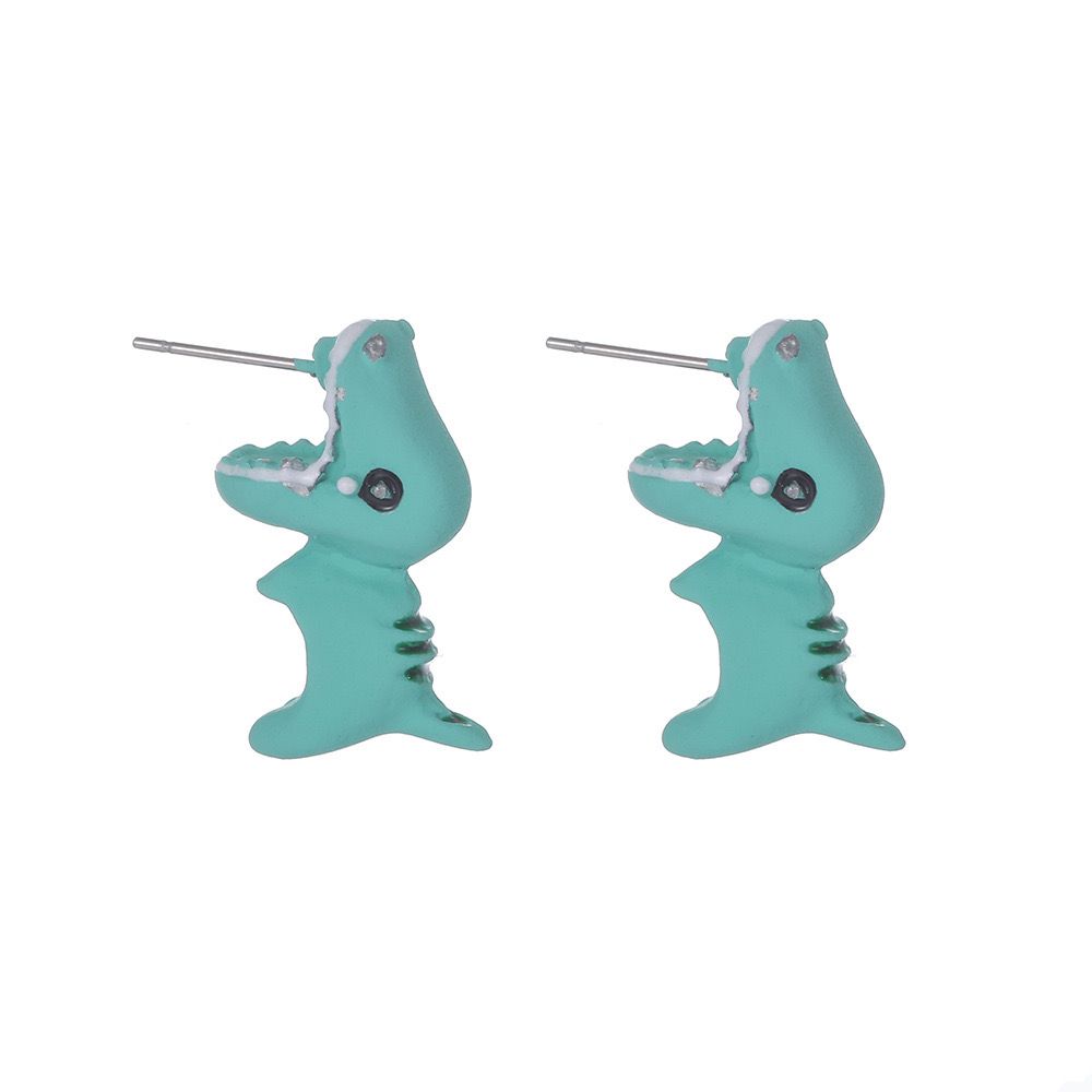 1pair Animal Cartoon Stud Earring For Women Cute Dinosaur Little Dog Whale Clay Bite Ear Jewelry Funny Gifts Fashion