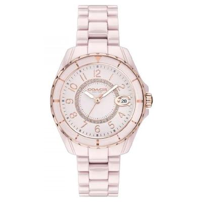 PRESTON Dameshorloge, Roze Wijzerplaat, Keramisch Kwarts, 32mm, 1450343
