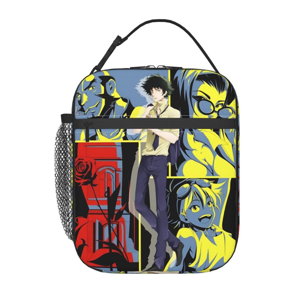 Custom Cowboy Bebop Anime Lunch Bag Thermal Cooler Insulated Lunch Box for School Food Portable Tote Bags