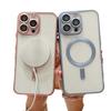 Suitable for 16promax mobile phone case Apple 16pro/14/15 titanium metal electroplating magnetic attraction with self-contained lens film