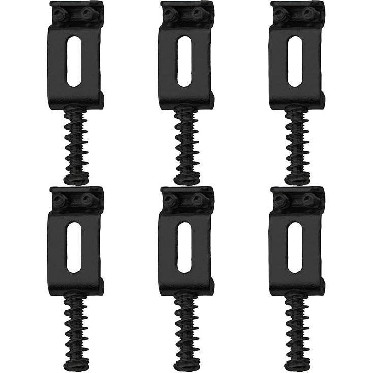 6Pcs Yootones Vintage Style Guitar Tremolo Bridge Saddles Compatible with Fender Strat Stratocaster Electric Guitar (Silver)