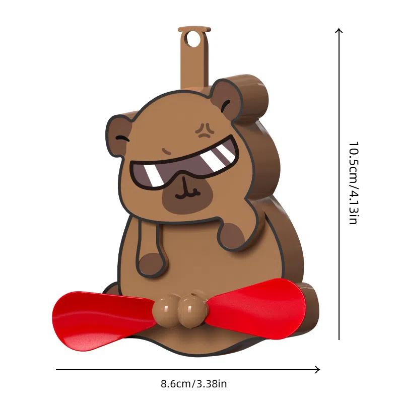 Cartoon Capybara Panda Hand-Pressed Hand-Cranked Small Fan Dormitory Mini Student Portable Hand-Held Manual Small Summer Fan
