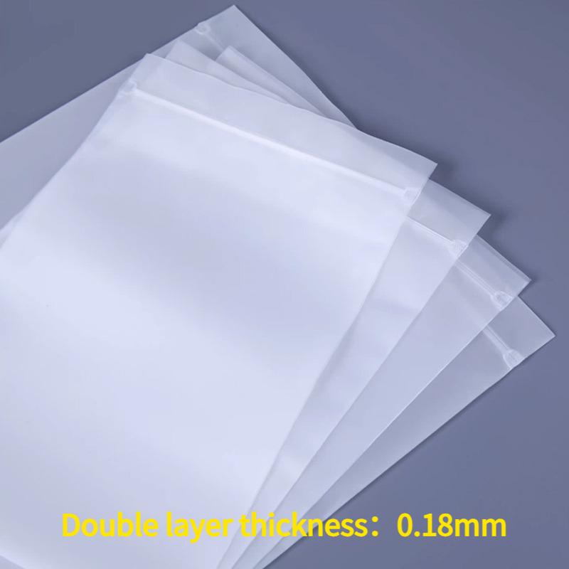 Thicken CPE Frosted Self Sealing Bag Clothing Food Storage Dust-proof Plastic Sealed Pouch Books Decorations Cultural Toys Sticker Packaging Bags