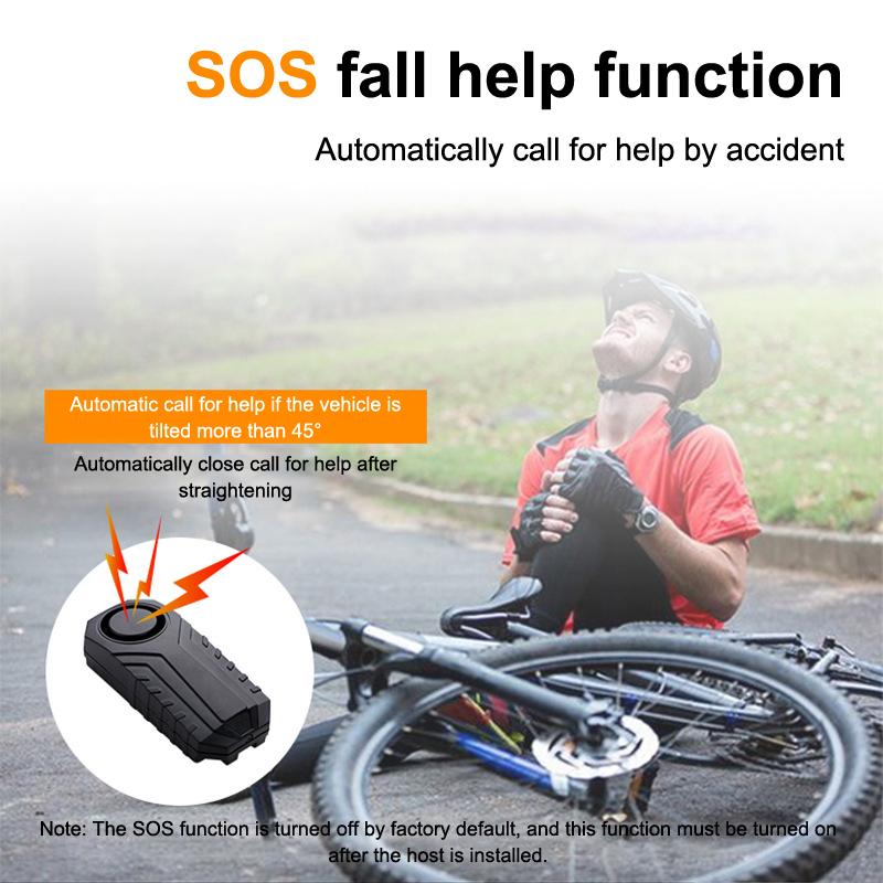 Bicycle Motorcycle Vibration Alarm Bike Alarm Remote Control Wireless Anti-Theft Alarm 113Db Triggered Vibration Sensor