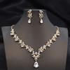 Corona Nuziale per Sposa Confezione da 3 Pezzi Tiara Orecchini Collana Set di Gioielli Sposa Festa Ballo di Fine Anno Costume Gioielli Accessori