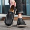 Fashion Brand New Men Comfortable Genuine Leather Business Leather Shoes Fashionable Spring Breathable and Non Slip One Foot Lazy Shoes