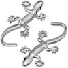 3D Car Gecko Shape Lizard Metal Badge Emblem Sticker Auto Body Panel Bumper Garnish Golden Silver Decal Universal Exterior Parts