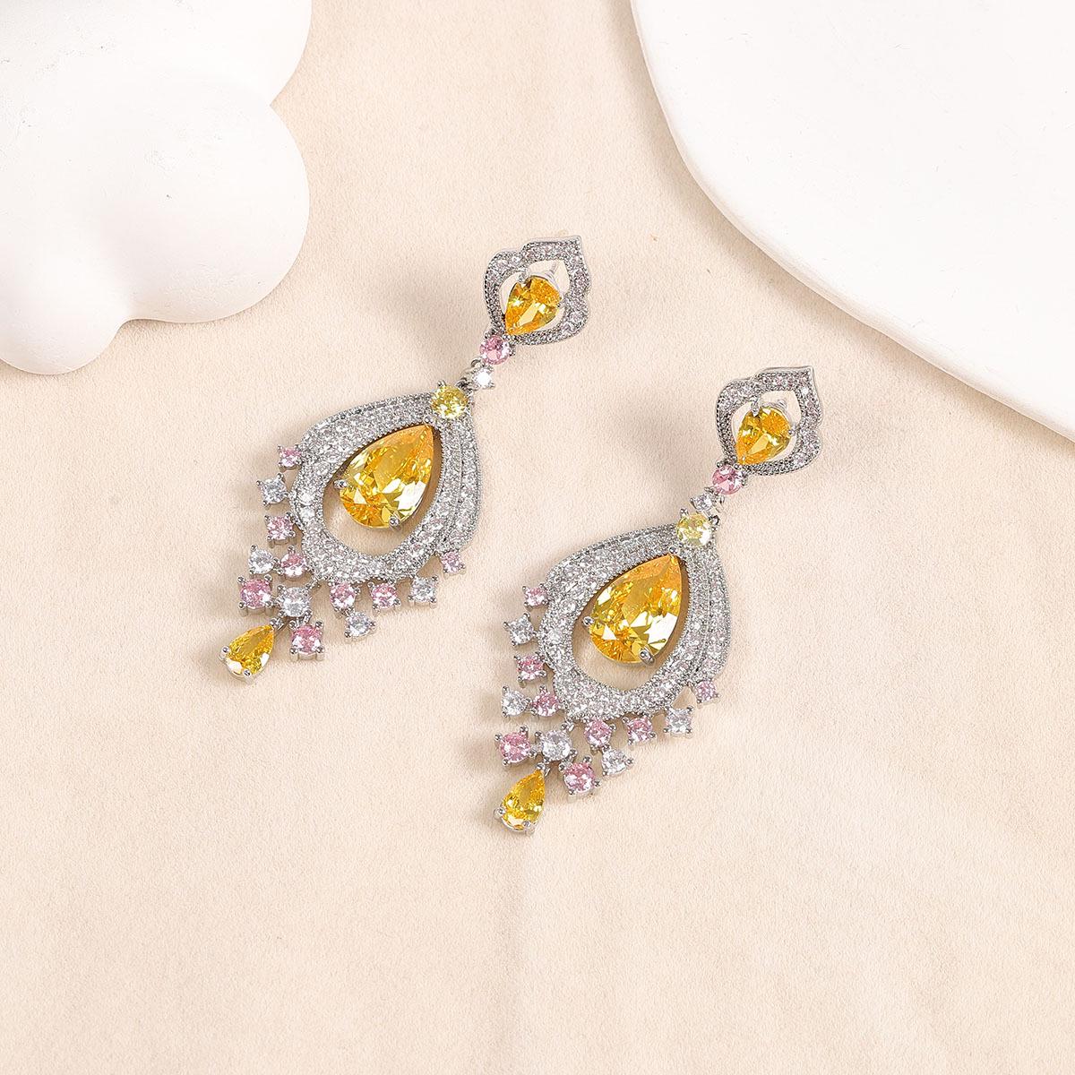 

Элегантные серьги-подвески в виде капли воды - Легкая роскошь, На каждый день, Дизайн высокого класса, Серьги-пусеты для женщин жёлтый