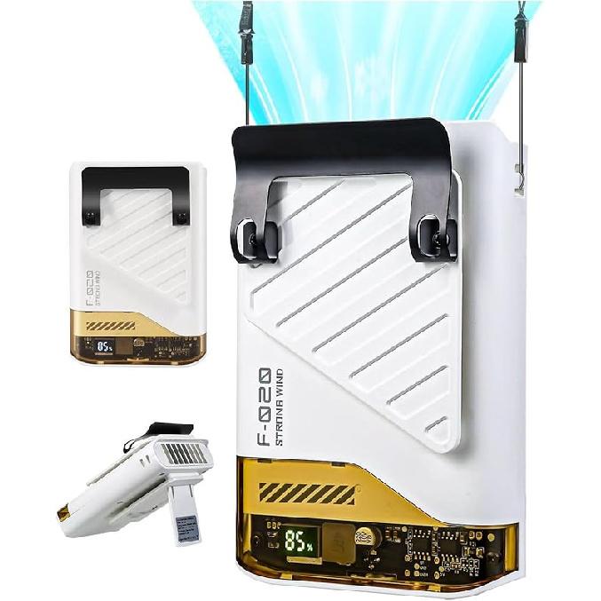 

Поясной вентилятор с ИИ 2025, Портативный вентилятор 10000 об/мин, Персональные вентиляторы 4-в-1, Вентилятор с клипсой для рубашки, Подвесной вентилятор для шеи без рук, Носимый ремень для кемпинга, белый