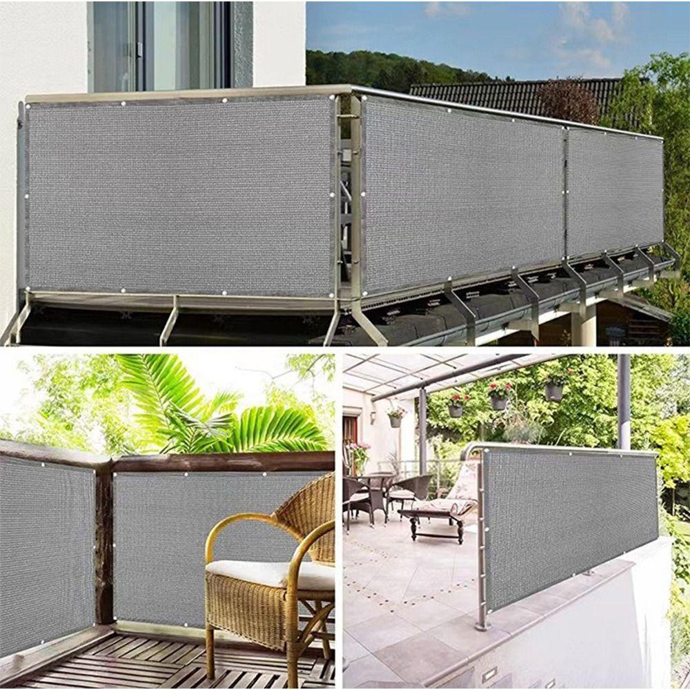 3/5/6M Sonnenschutzsegel Wasserdicht Zaun Terrassenschutznetz Balkon Schattentuch Zaun Terrasse