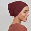Turbante Cor Sólida Estilo Étnico Faixa Elástica Lenço de Cabeça Para Mulheres Meninas Touca Lenço de Cabeça Acessórios de Cabelo