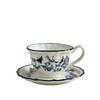 French Blue And White 8-Inch Plate Plate Rice Bowl Coffee Cup Plate Tableware Set Household Gift Tableware Light Luxury Retro