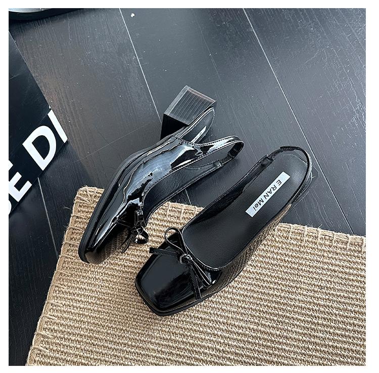 

Мода 2025 Лето Женские Балетки Серебристые Туфли-лодочки Квадратный Носок Слипоны Плоские Туфли для Женщин Балетки Удобные Бант Женские Сандалии 42 чёрный