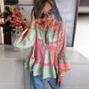 Women's New Autumn Slim Positioning Printing Long-sleeved Shirt