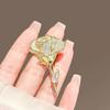 Rose Brooch with Diamonds Dazzling Alloy Lapel Pin Fade Resistant Exquisite Flower Pin for Daily Wear And Holiday