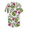 Women's Fashion Printed Short Sleeve V Neck Pattern Tops Pocket Working T-shirts
