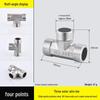 Four-Way Stainless Steel Inner and Outer Thread Elbow Reducer for Water Pipes