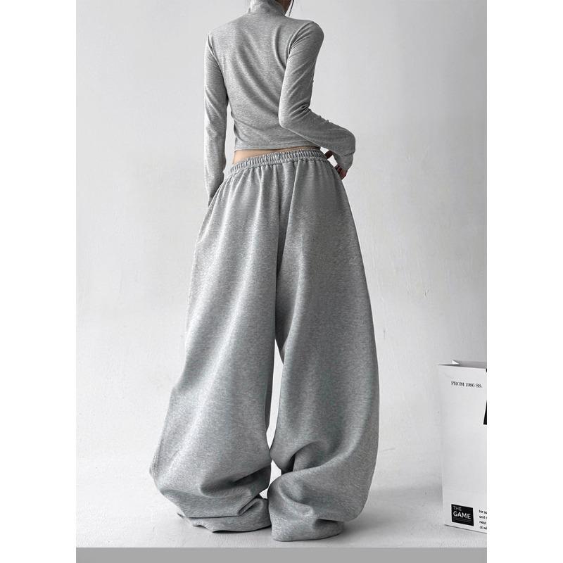 Casual for Women Spring Autumn New Style Loose Slim Versatile Early Wide-leg Pants Sweatpants