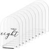 Arched Acrylic Signs with Stand Blank Clear/Frost Acrylic Table Number With Stand, DIY Wedding Decoration Menu Bar List Sign