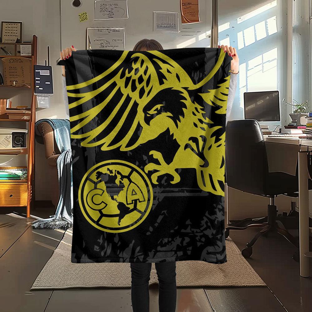 1PC Club America Patterned Flannel Blanket Suitable For All Seasons for Home Decor Warmth and Comfort Gifts Holiday Present
