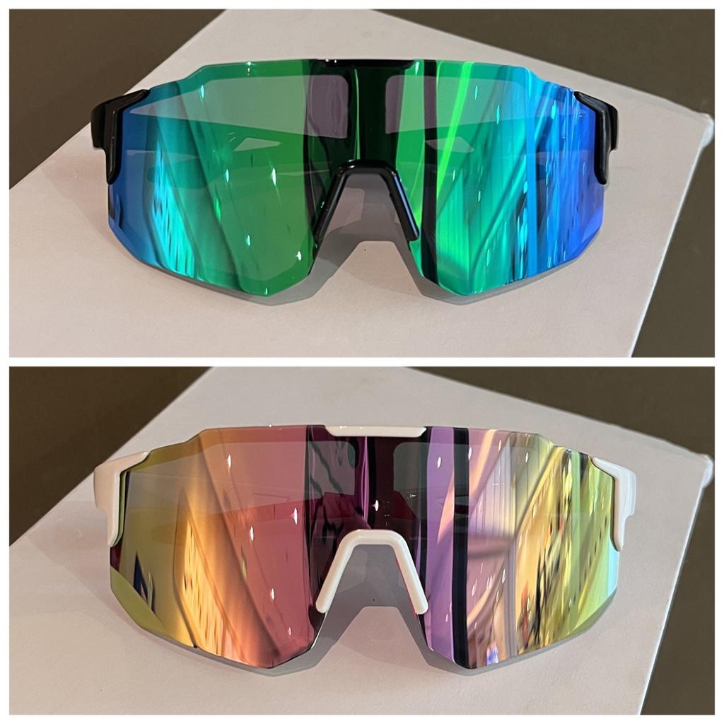 2pcs Fashionable and exquisite outdoor sports cycling windproof and sunshade sunglasses with large frames fashionable glasses